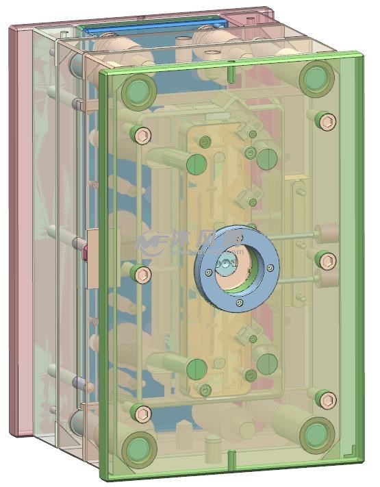 伞撑套注塑模具 哈夫行位中出行位