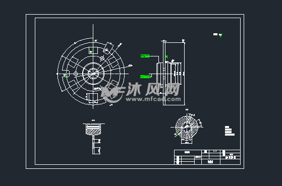从动盘毂离合器盖摩擦片膜片弹簧压盘图纸参数图纸id: 958575图纸格式