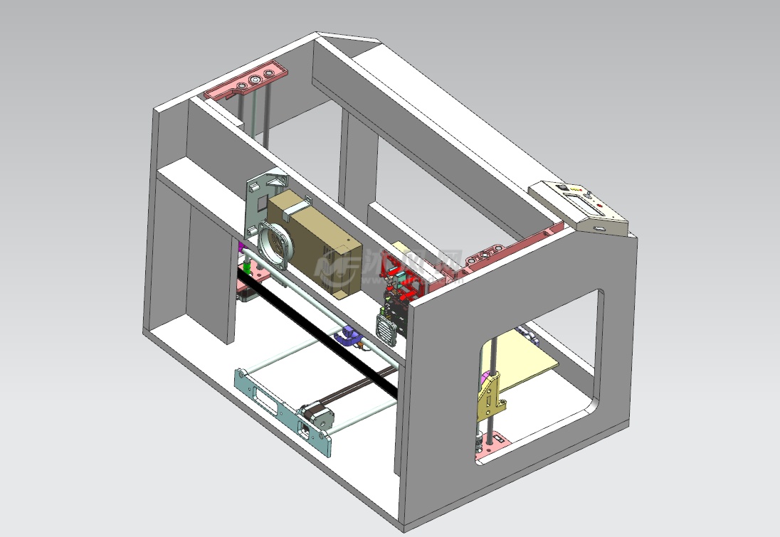 3d打印机后三轴视图