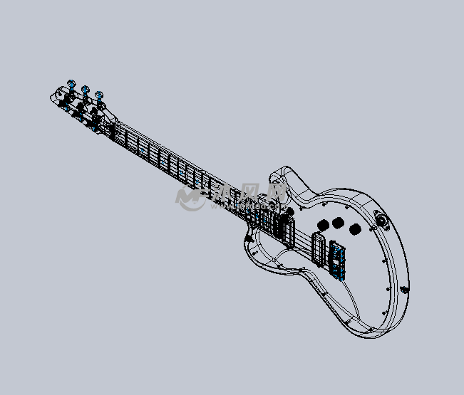 搖滾吉他設計模型3d