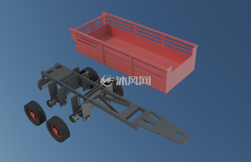 牵引拖车玩具设计模型 - 专用车图纸 - 沐风网