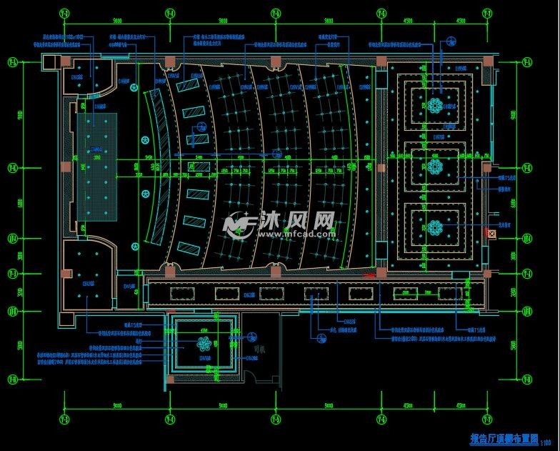 某图书馆报告厅装修竣工图