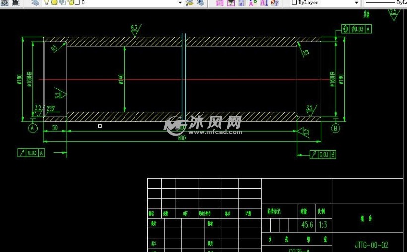 600-200滑軸託輥結構圖 - 通用設備圖紙 - 沐風網