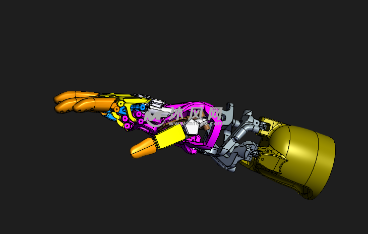 仿生机械手掌结构3d图纸