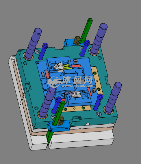 打印机内部盒子- 注塑模图纸 - 沐风网