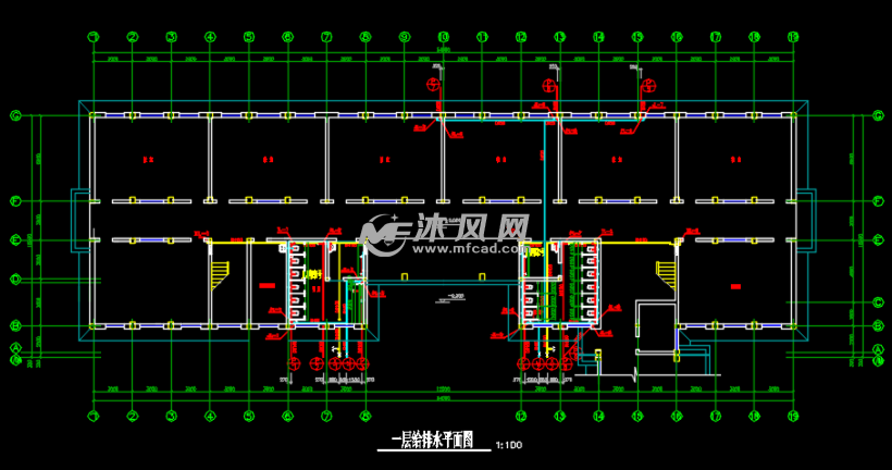 河南某小學教學樓建築給排水圖紙