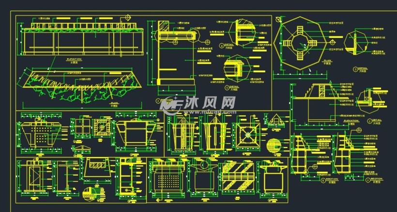 服務檯接待臺收銀臺cad施工圖