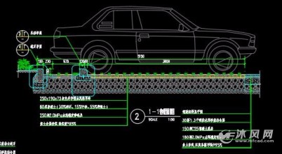 生态小车大巴停车位详图