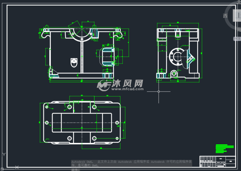 箱座(a0)(1:1)零件图