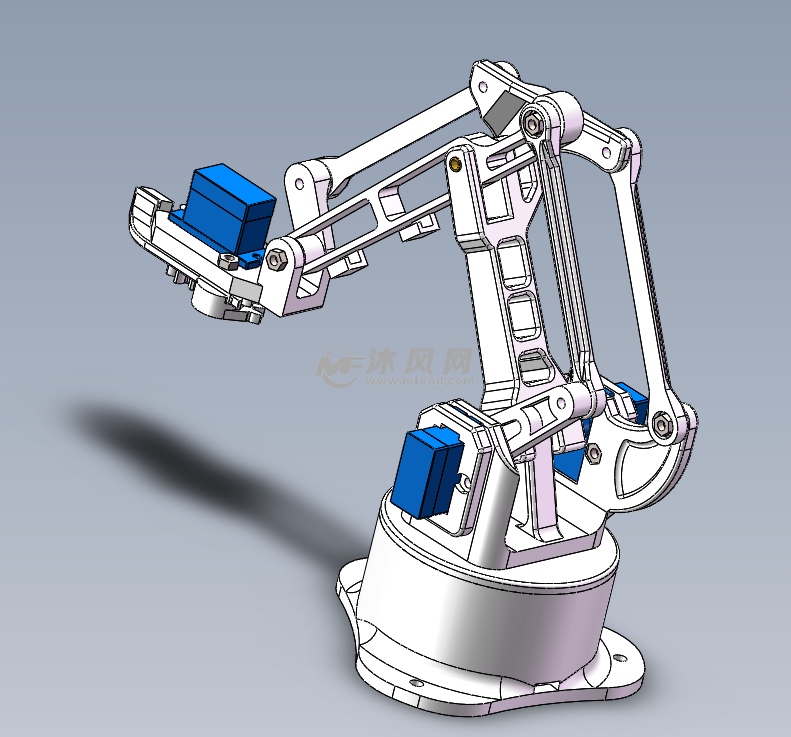 完整机械臂 - 机器人模型图纸 - 沐风网