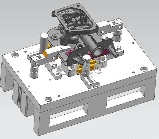 摩托车缸体加工上平面夹具