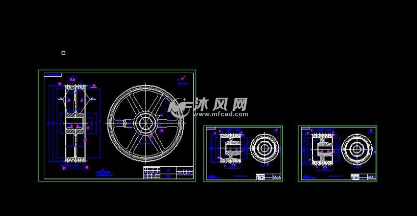 三款7槽v型皮帶傳動輪加工詳圖