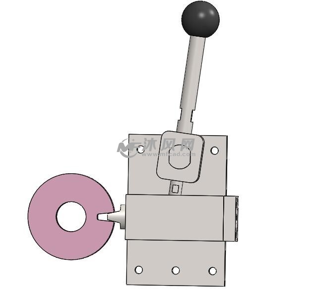手动解锁自复位装置锁止状态