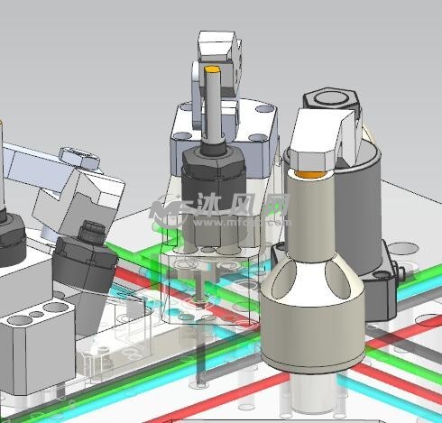 四轴液压夹具浮动销 部分辅助支撑