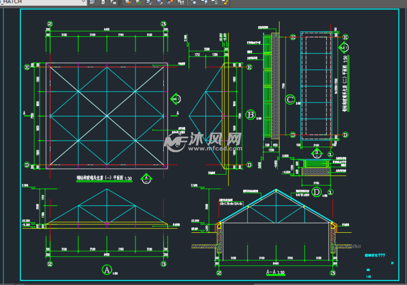 钢结构玻璃采光顶详图