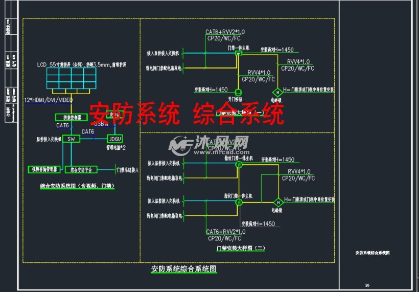 機房工程系統圖常用弱電cad圖集