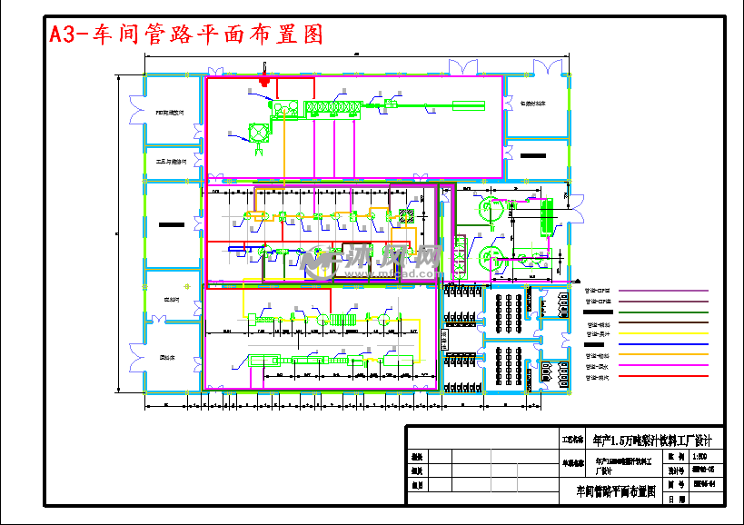 车间管路平面布置图