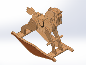 儿童摇摆木马 - sketchup工业产品模型下载 - 沐风图纸