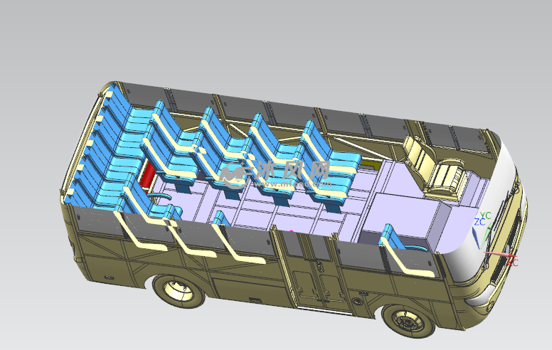 长中巴客车俯视图