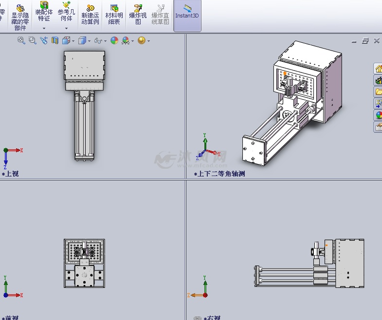 3d打印機設計模型三視圖