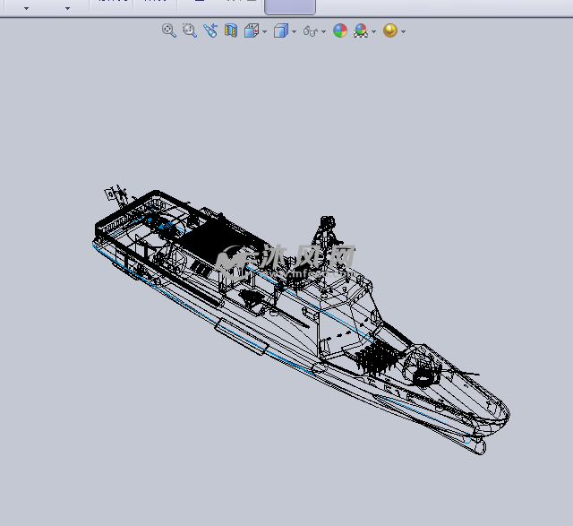 驱逐舰设计模型sw - 海洋船舶图纸 - 沐风网