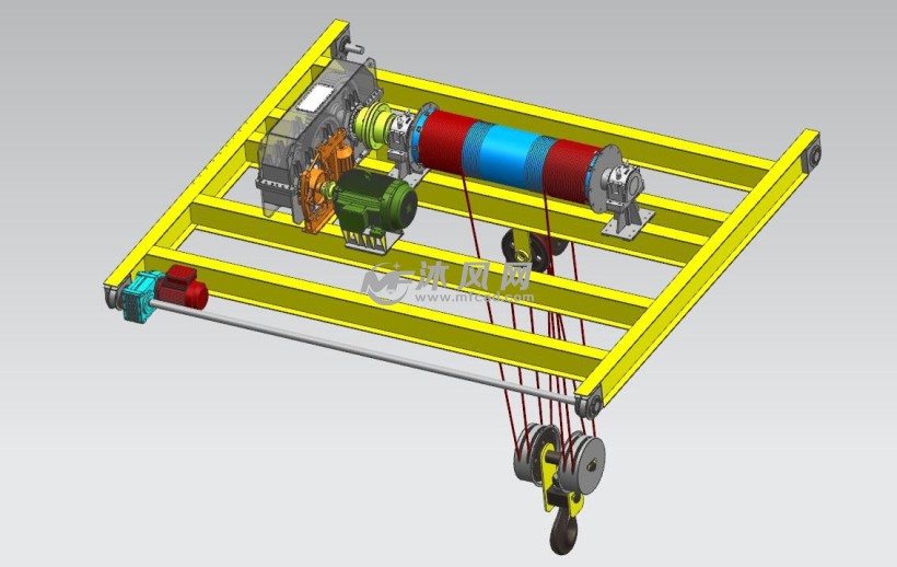 5t行车详细结构设计 - 非机动车及附件图纸 - 沐风网