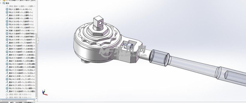 棘轮扳手装配体