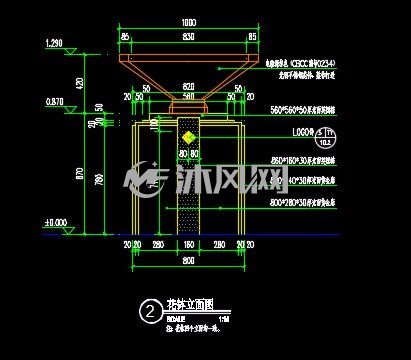 不锈钢花钵详图- 小品及配套设施施工图图纸 - 沐风网