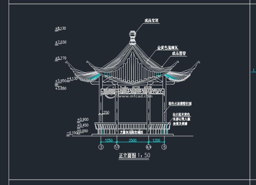 拙政园嘉实亭立面图图片