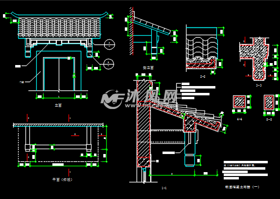 各类徽派构件月洞门云墙垂花门