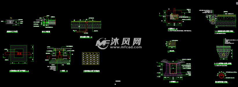 結構圖通用詳圖施工參考圖消防車道通用詳圖樹池及排水溝通用詳圖坐凳