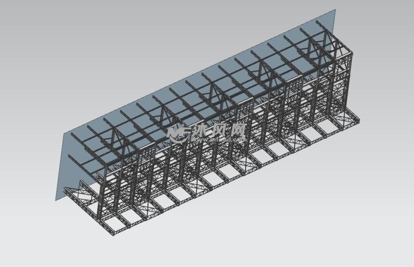 钢结构厂房3d模型