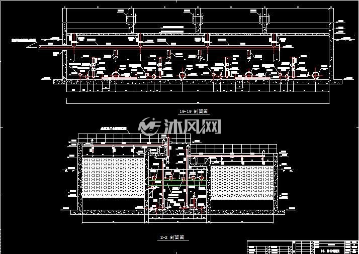 2万吨每天曝气生物滤池施工图