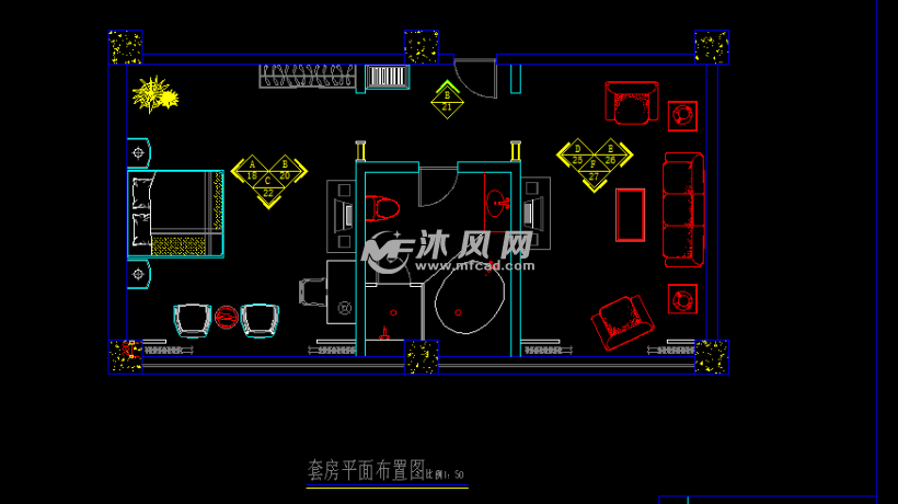 套房平面佈置圖