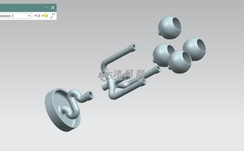 花盆架子爆炸图
