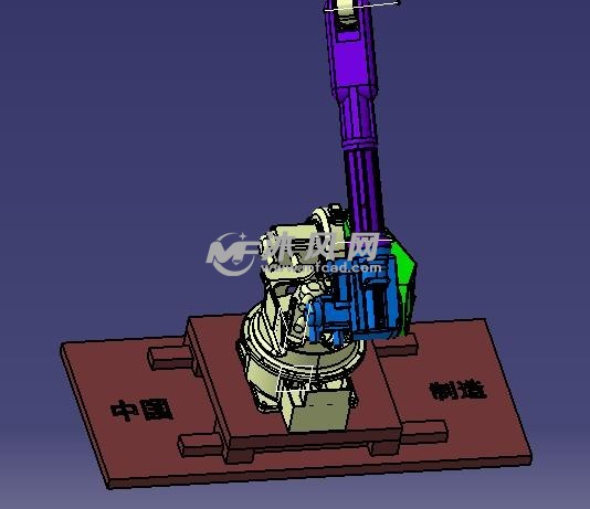 焊接機器人三維模型後視圖