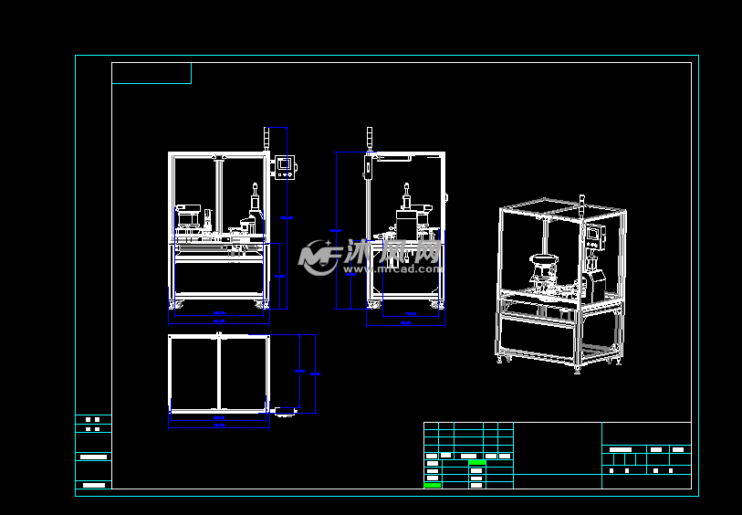 杯盖振动上料组装机器 - 机械设备图纸 - 沐风网