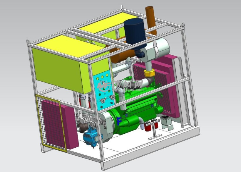 超大型液压站三维图
