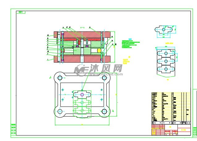 墊片衝壓模具設計二維圖