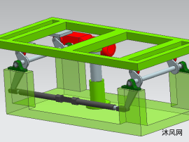重型曲柄连杆机构升降台模型图