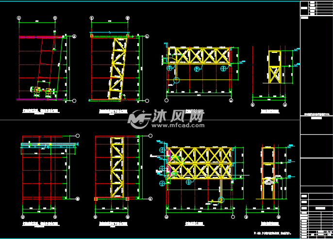 某15米跨两层连廊结构施工图