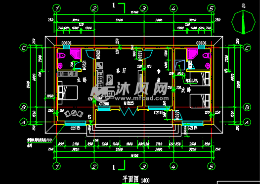 一层农村自建房建筑及结构图