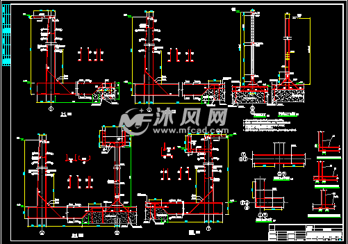 2萬噸每天的汙水處理廠一體化生化池土建圖