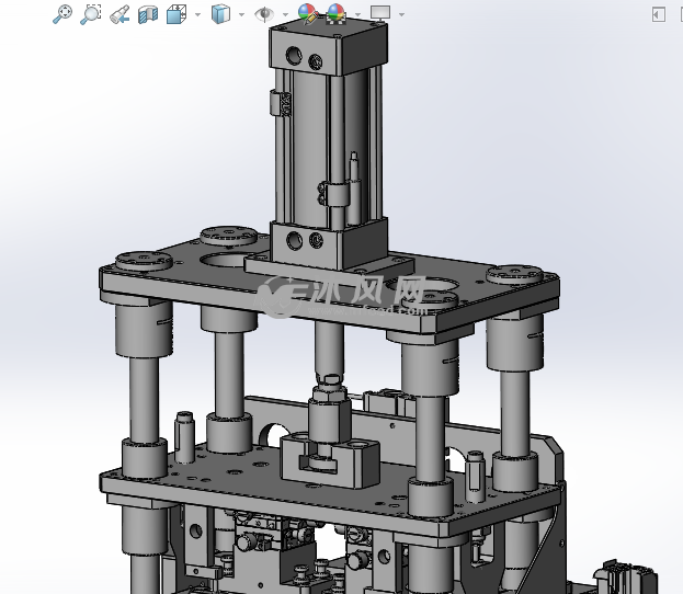 充电器塑件压合机气缸下压机构