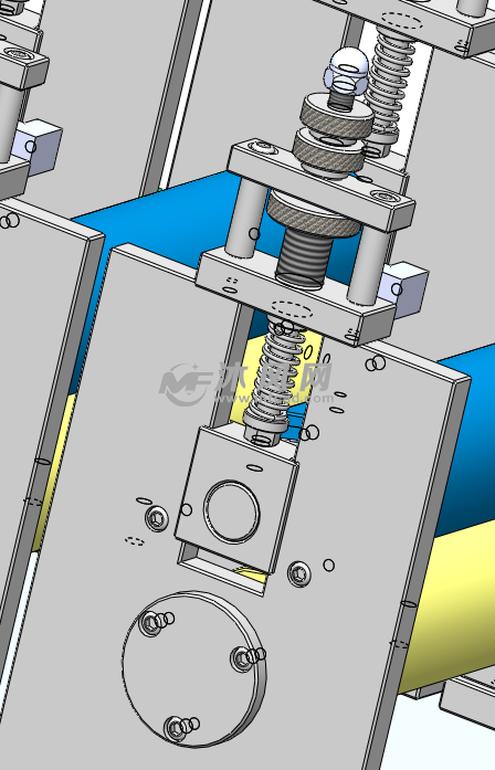 从动滚轮高度及压力调节机构