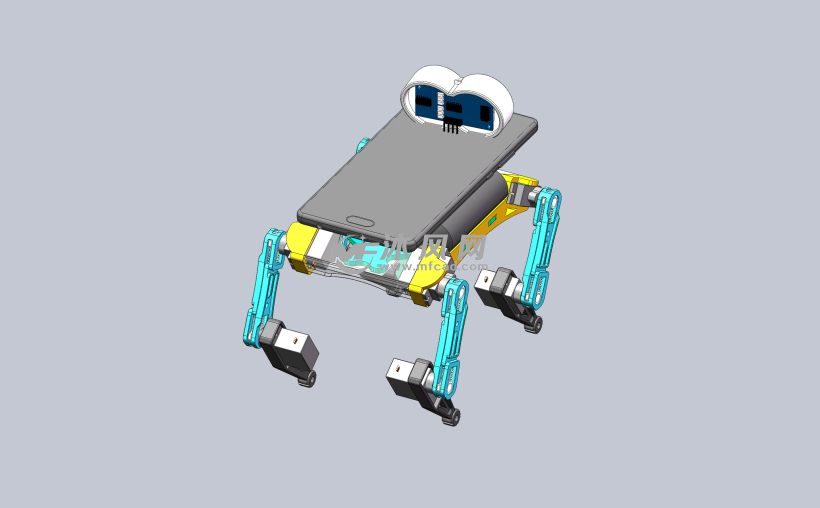 一个小型四足机器人