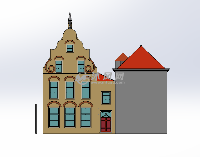 古典建筑正视图