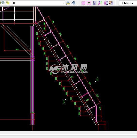 带梯漏斗平台架 - 建筑模型图纸 - 沐风网