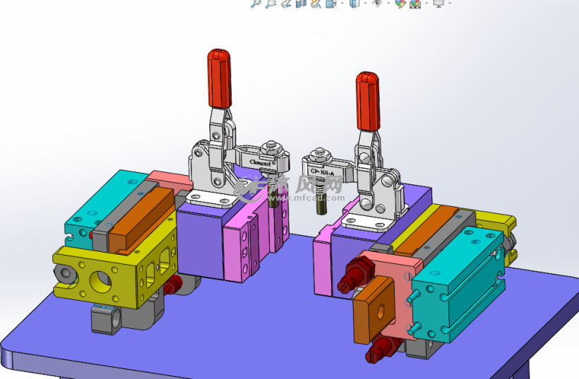 双位手动压紧工装