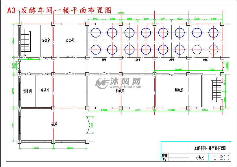 发酵车间一楼平面布置图